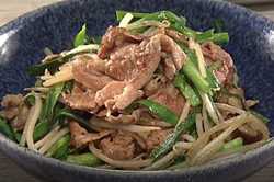 甘辛しょうが豚の出来上がり写真